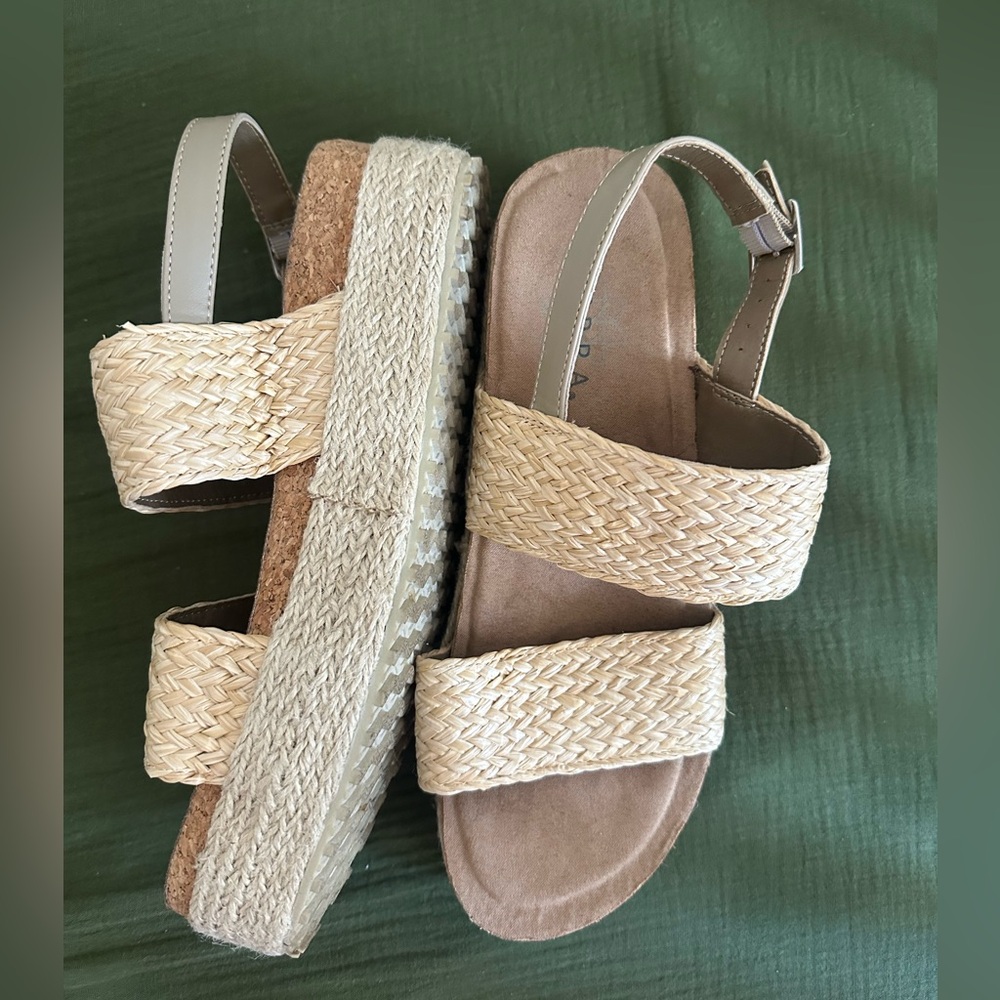 Stylish Beige Woven Sandals